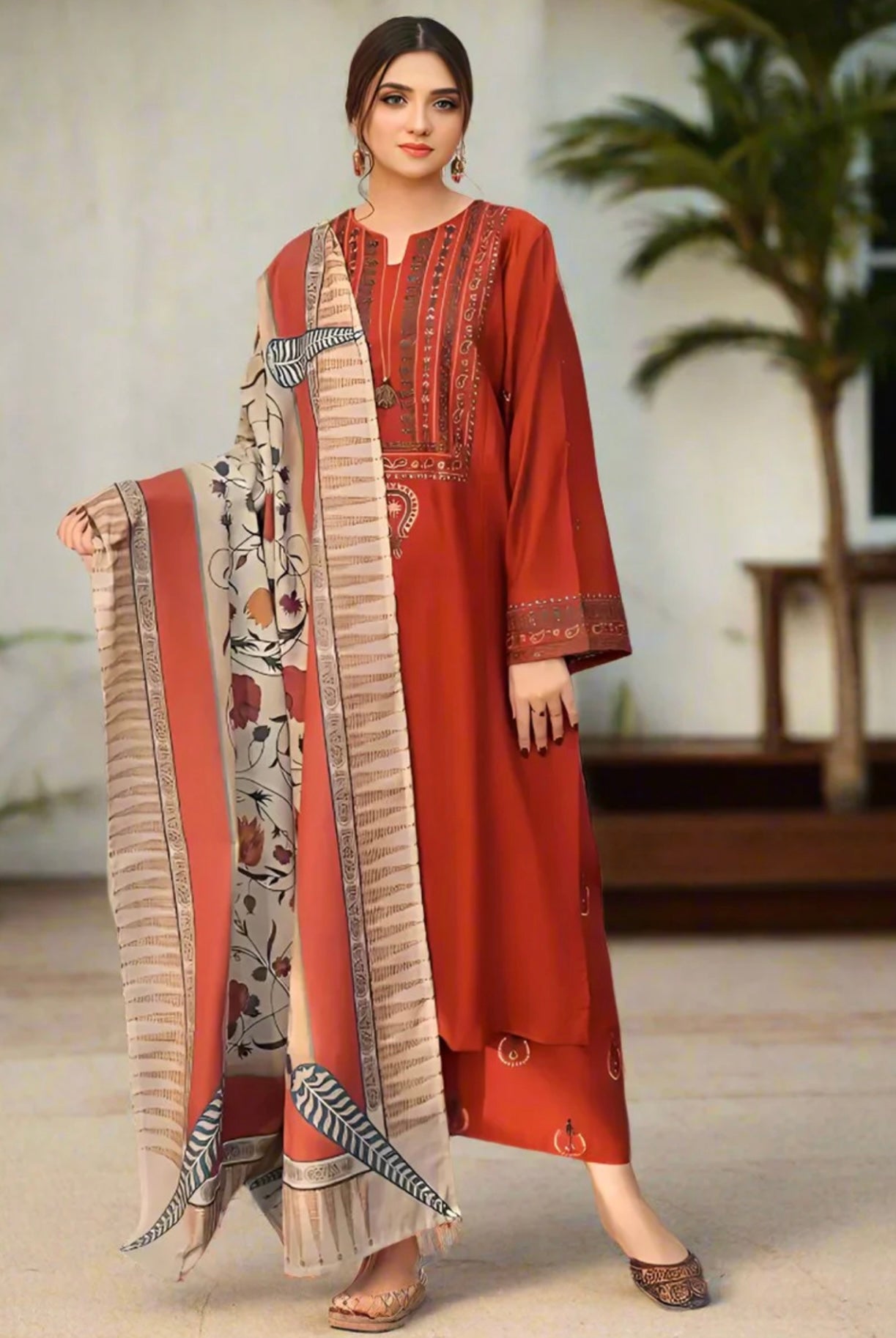 Ayat Embroidered  3pcs