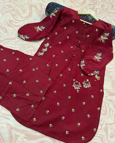 Lawn Cotton pocket Embroidered 2pcs